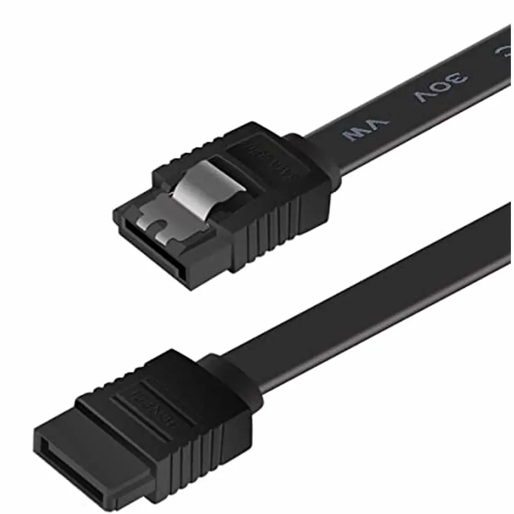 کابل دیتا ساتا (SATA) مشکی قفل‌دار برای اتصال هارد و SSD به مادربرد کیس